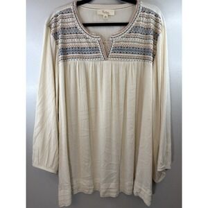 Nurture By Westbound Plus Size Embroidered Tunic